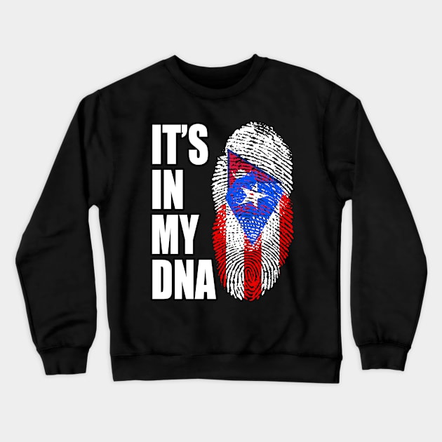 Puerto Rican And Nepalese Mix DNA Flag Heritage Crewneck Sweatshirt by Just Rep It!!